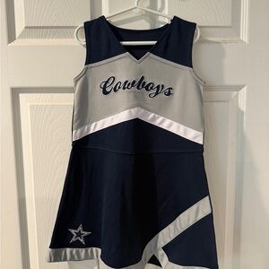 Cowboys Kids Cheer Dress - Navy and Gray